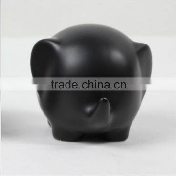 Ceramic Black Elephant,Cute Ceramic Elephant,Small Elephant for Home Decoration