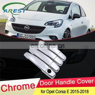 for Opel Corsa E Vauxhall OPC VXR 2015 2016 2017 2018 Chrome Door Handle Cover Trim Catch Car Set Styling Stickers Accessories