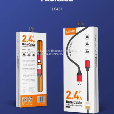 LDNIO Usb Cable High Quality USB A Male to Male Lightning Cable LS431/LS432 photo-5