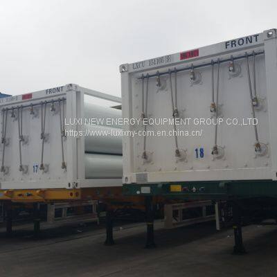 China Famous Brand CNG Jumbo Tube Skid Trailer CNG Tube Skid Container Cylinder photo-4