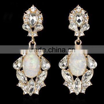 earring post cross young Girl Jewelry set acrylic stud green stone Arete para novia esposa                        
                                                Quality Choice