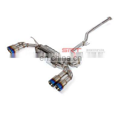 exhaust system for Hyundai Genesis coupe electric exhaust valve catback with quad double tip