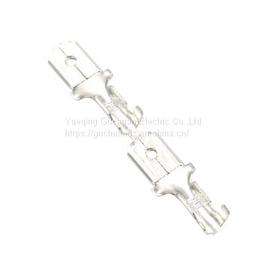 DJ615-6.3x0.8 car connector 6.3 short blade 250 surround terminal vertical strap connector