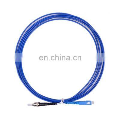 SC-ST Simplex Spiral Armored Optical Single Mode fiber yama kablosu Fiber Patch cord Jumper st fiber optic patch cord