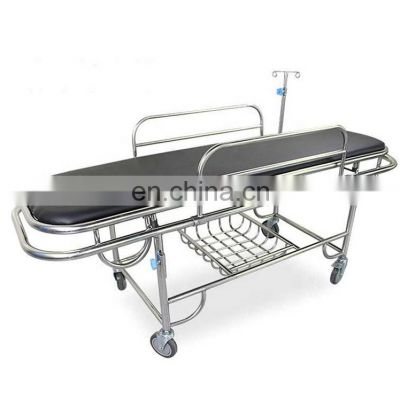 Ambulance Emergency Cart Stainless Steel Patient Stretcher Trolley for Hospital use