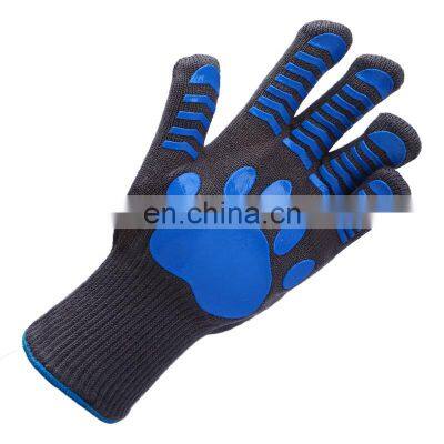 Heat Resistant Silicone Kitchen barbecue Cooking BBQ Grill Glove Oven Mitt Baking glove