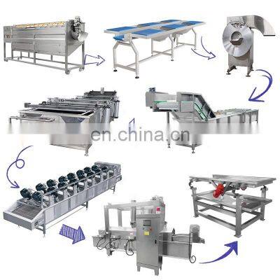 Factory Frying Equipment Fresh Frozen French Fries Making Machine Fully Automatic Potato Chips Production Line