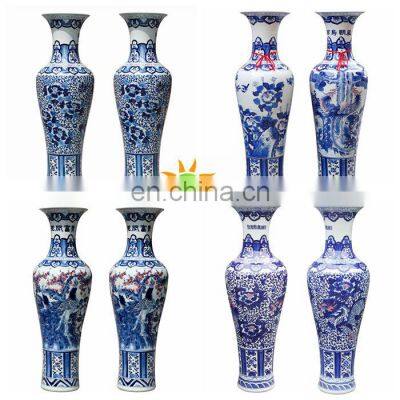 100cm tall vase ceramic floor vase large with hand painted craft