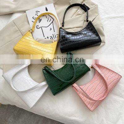 Fashion Exquisite Shopping Bag, Retro Casual Women Totes Shoulder Bags Female Leather Solid Color Chain Handbag For Women 2021/