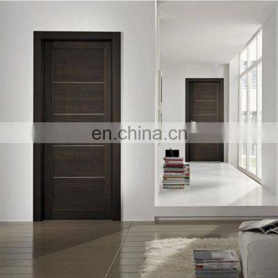 5 panel solid black interior slab modern commercial aluminum luxury interior bedroom timber french veneer wooden flush wood door