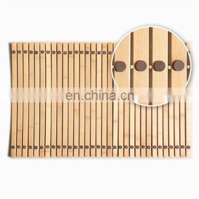 New Modern Eco-friendly Bathroom Mats Non-slip Best Quality Bathroom Mats Floor Household Nature Bamboo Bathroom Mat photo-3