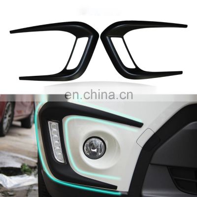 Factory Foglight lamp frame Trim Head Front Grill ABS gloss black Sticker Car-Styling Accessories For vitara 2016-2020