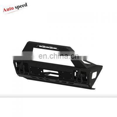 Stubby Steel Texture Black Front  Bumper with led lights set  for JEEP WRANGLER JK 07-17