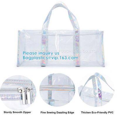 PVC Travel Makeup Toiletry Storage Bag, Large Capacity Tote Bag, Cosmetic Clothes Organizer Bag photo-3