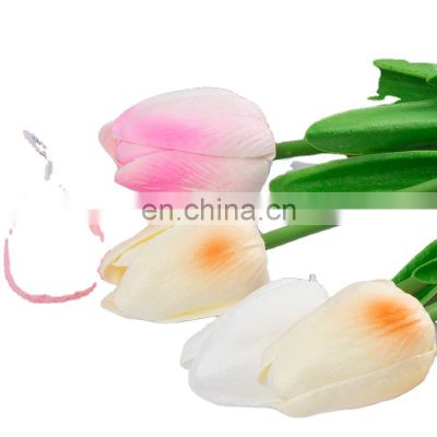 Hot Sale Multiple Colors China Suppliers Plastic Open Tulip Plant Flowers Artificial Flowers for Home Decoration in bulk