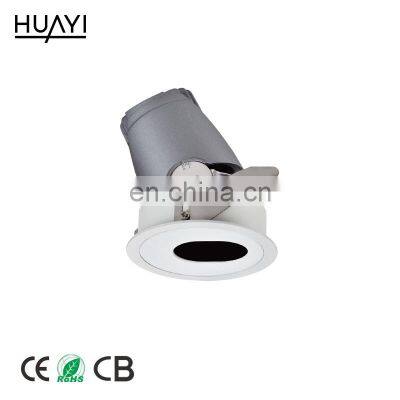 HUAYI Led Spotlights Matt White Aluminum Oval Mouth Adjustable Angle Floodlights