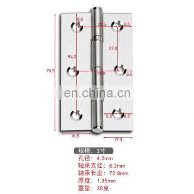 Factory Wholesale SUS201 Bearing Hinge Satin-finished 4 Inch Stainless Steel Door Hinges photo-3