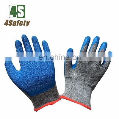 4SAFETY Latex WrinkLe Coated Cotton Work Glove EN388