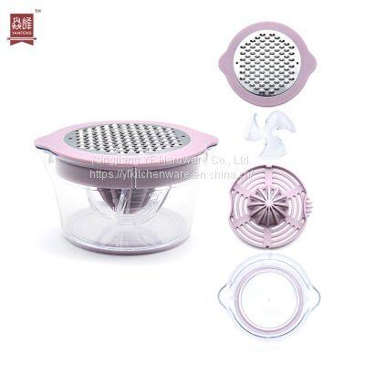 Kitchen Accessories Home and Kitchen Gadgets Fruit & Vegetable Tools 4 in 1multi Juicer Press Manual Orange Squeezer With Measuring Cup photo-3