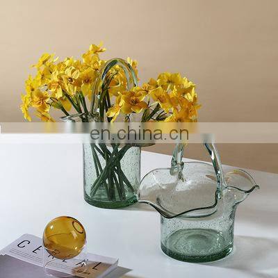 Tabletop Decoration Wholesale Nordic Home Wedding Creative Unique Decorative Bubble Bag Flower Glass Vase photo-3