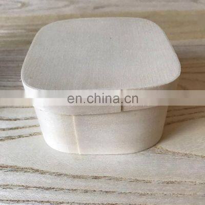 Factory Wholesale Simple Round Storage Jewelry Ornaments Desktop Plant Wooden Box