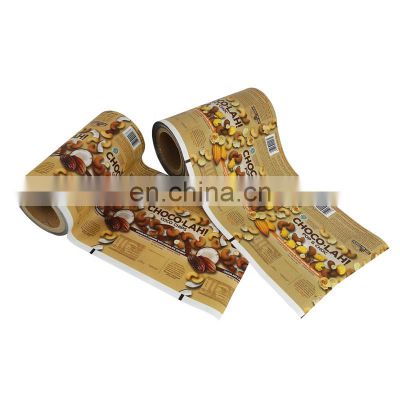 High quality Automatic Packaging Film Roll Food grade sachet plastic laminated aluminum foil film for snack/cashew nuts