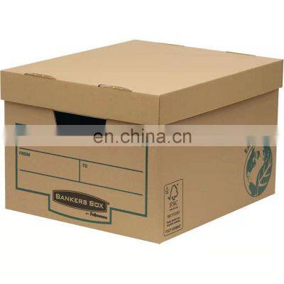 large  corrugated case paper packaging boxes  Moving Boxes with Lid and Handles  customized large paper moving  packaging box