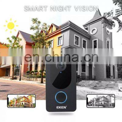 2020 Trending Wholesale Phone Intercom Remote Monitoring EKEN V7 1080p WiFi Video Doorbell Camera for House photo-3