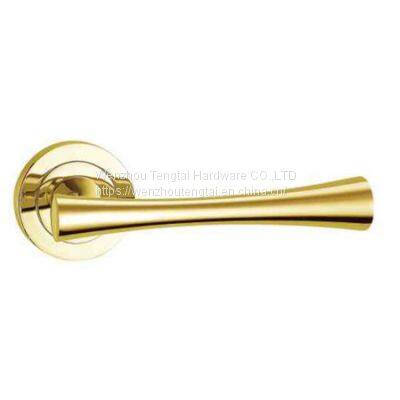 Internal External aluminum Door Handle for European Wooden Door Mortise Lock Hardware