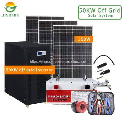 50KW Off Grid Solar System 550W panels