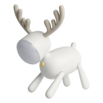 Christmas Elk Led Annual Meeting Gift USB Rechargeable Silicone Night Light Sleeping Light Desk Table Lamp