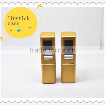 Lip balm alu tube with golden color, metal lipstick container