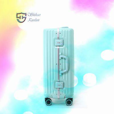 Luxury Metal Hard Shell Spinner Suitcase Travel Trolley Case PC Luggage With 360 Degree Wheels With Tsa Locks photo-3