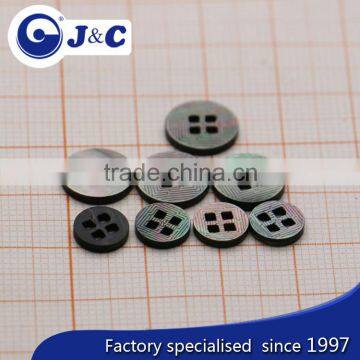 Black MOP Shell Buttons, Mother of Pearl Shell Buttons With Square Holes photo-3