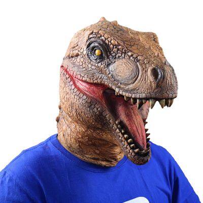 Jurassic World Dinosaur Mask Halloween Carnival Animal Theme Party Cosplay Park Dinosaurs Full Head Headgear Latex Masks photo-3