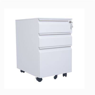 Modern Office Storage Mobile Pedestal With Universal Wheels Mobile Pedestal Combination Lock 3 Drawer Mobile Pedestal Cabinet photo-5