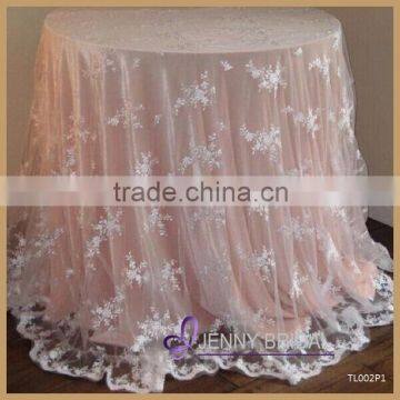 TL002R2 Embroidery Design Gold Lace Cheap Wedding Table Overlay Quality Choice photo-4