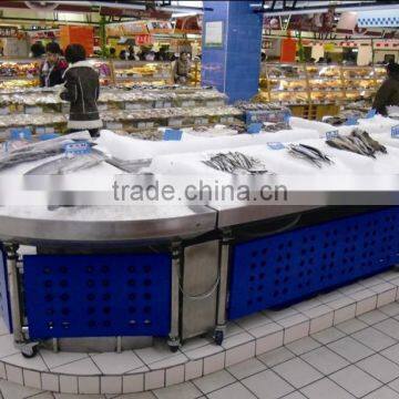 APEX custom make commercial restaurant stainless steel ice fresh tuna freezer fish display table ice case