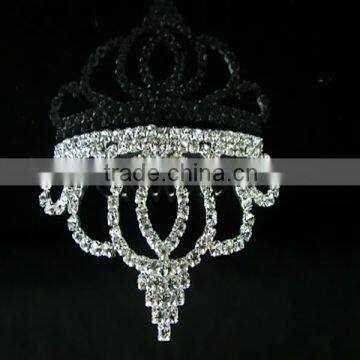 New Style Crystal Full Round Crown Tiara Wholesale Small Kids Crown Big Peagent Hair Accessories photo-3