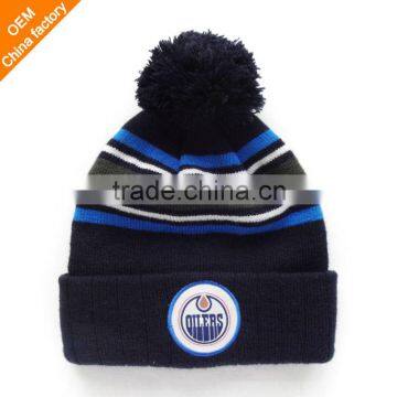 custom witer knit hat acrylic bobble beanie