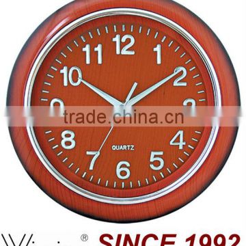 Wooden Color Plastic Material Decorative Wall Clock