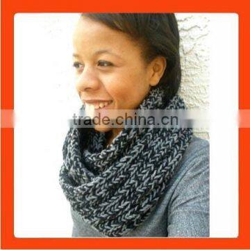 2014 Winter Newest Fashion Unisex Two Thread Weave Circle Loop Knitted Scarf