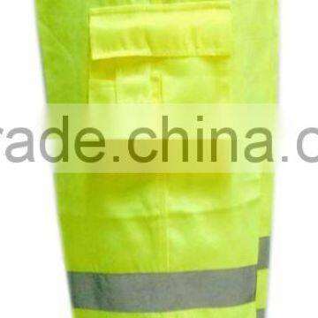 Workwear Hi Vis Yellow Combat Trousers With High Reflective Straps photo-3