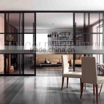 Modern Home Office Divider Wall Hotsale Glass Sliding Door Partition Wall(SZ-WS633)