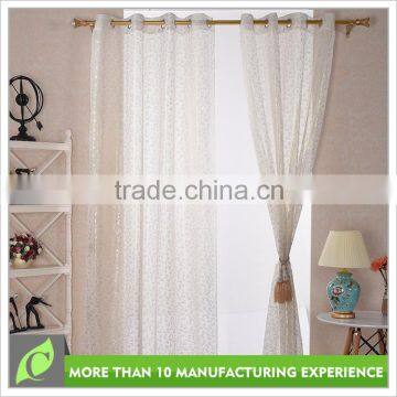 Curtain supplier Bedroom use Transparent voile hot foil curtain fabrics turkey