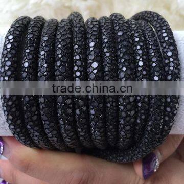 100% genuine stingray leather cord luxury fish skin leather classic style for high end bracelet water proof stingray rope