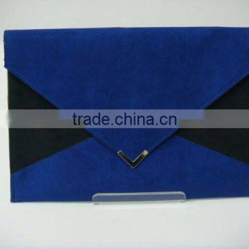 Suede clutch bag, envelope suede leather clutch