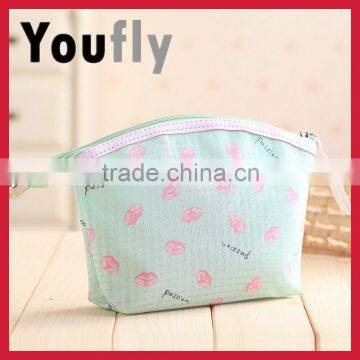 Custom korea travel leather cosmetic bag lip cosmetic bag