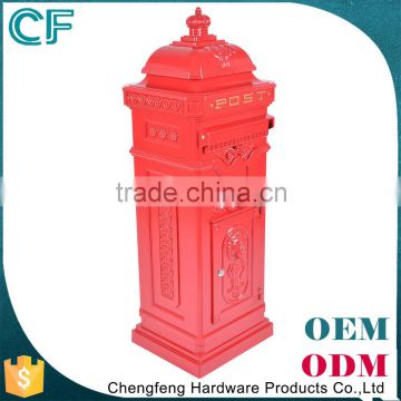 Casting Aluminiun Freestanding Residential Victorian Postbox letterbox