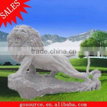 western stone lion statue